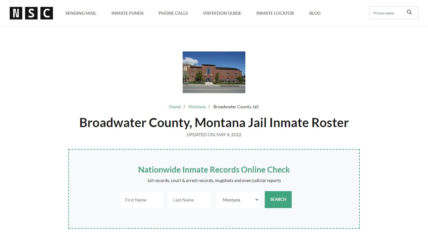 Broadwater County, Montana Jail Inmate List